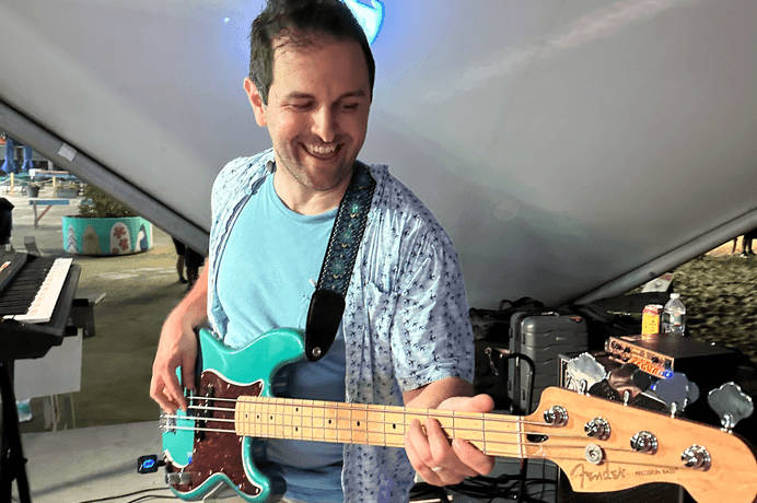 The Straight A’s Band on stage during a New England show