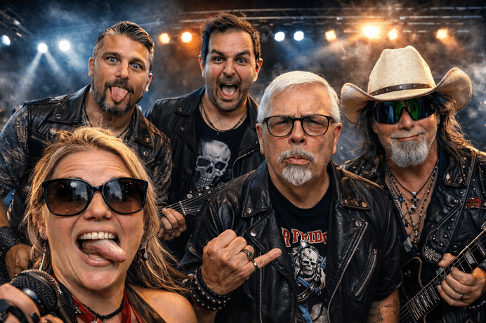 Live vocals and guitar performance by The Straight A’s Band